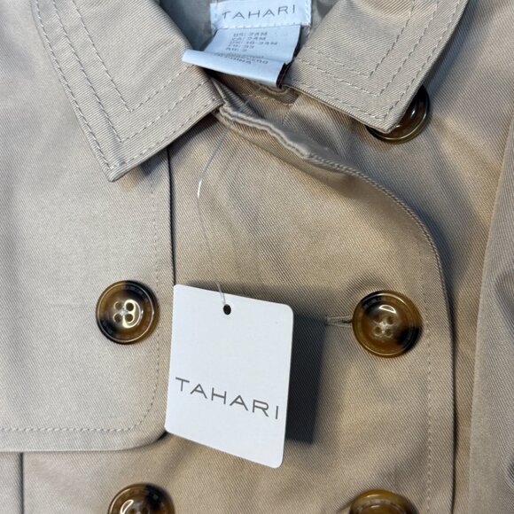 Tahari Baby Girl Trench Coat with Bow Back – Size 24M (New with Tags) - Picture 4 of 8